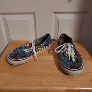 VANS TROPICAL PALM & PARROT SNEAKERS 9M/10.5W